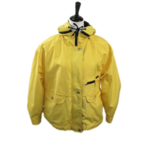Mulberry Street Vintage Yellow Cotton Lined Hooded Jacket Size Small